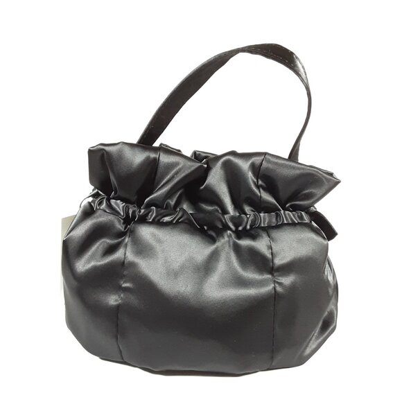 ZARA SATIN EFFECT MINI BUCKET BAG IN BLACK W/ CROSSBODY CHAIN STRAP NEW WITH TAG - Picture 4 of 10